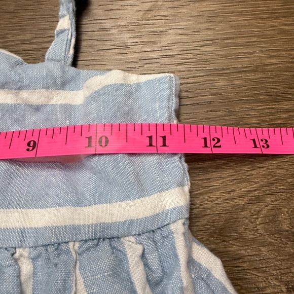 Janie and Jack Girls Aerin Linen Blend Maxi Dress Halter Eyelet Ruffle Size 7 - Picture 8 of 10